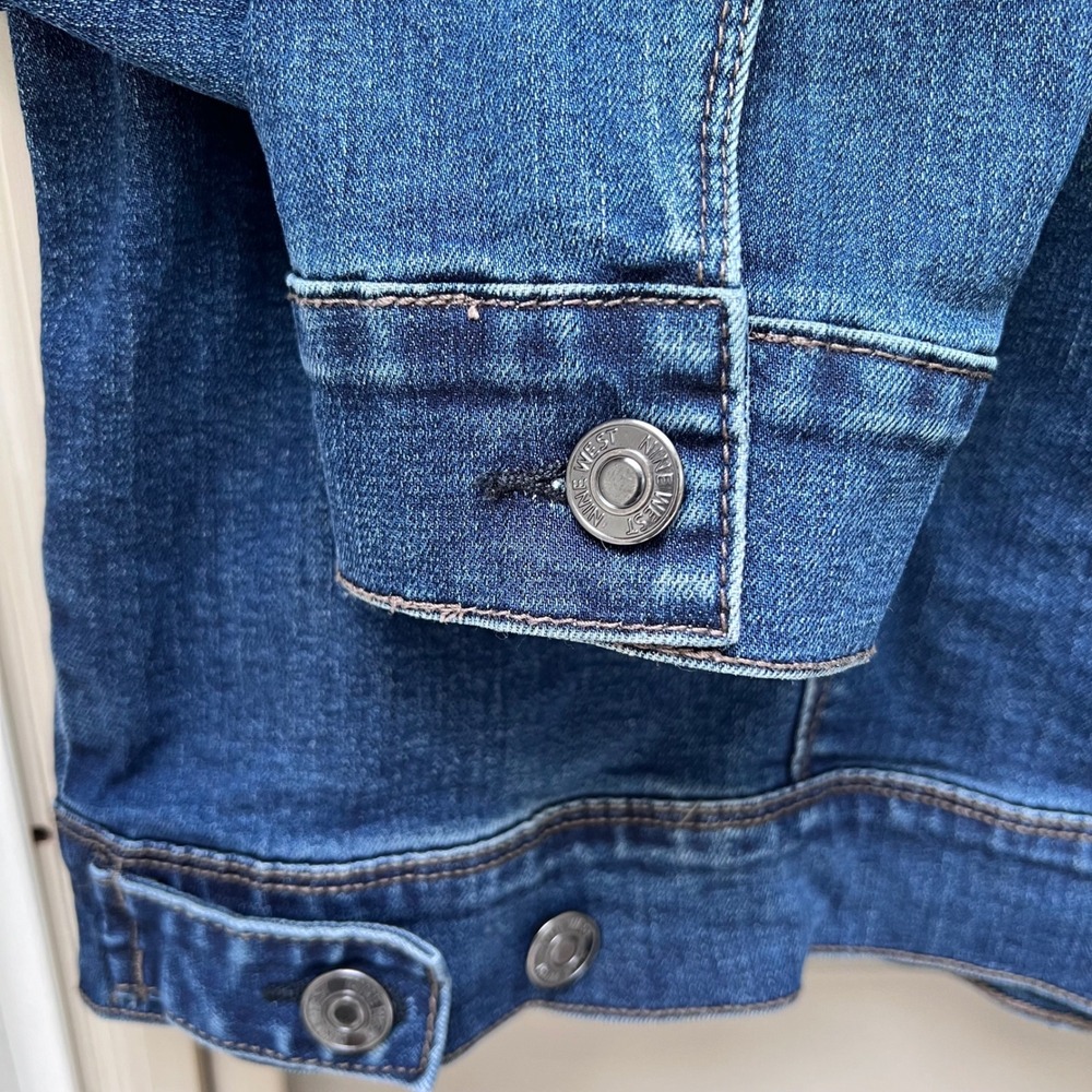 Nine West Jeans Sarah Blue Denim Trucker Jacket XL Looks brand new. - Picture 6 of 8